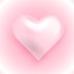 Valentines day greeting card. Realistic vector heart. Great for valentine and mother's day cards, wedding invitations, party posters and flyers. Vector illustration