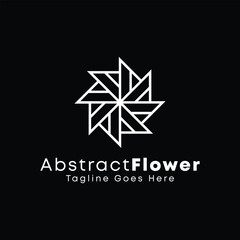 Abstract flower logo design. Vector floral logo design and iconic symbol