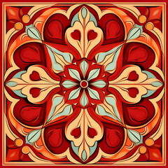 Fototapeta premium Picture of floor tile pattern wall tiles Home decoration pattern or ceiling.