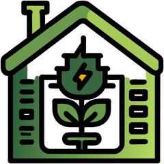 Energy-saving thermostat vektor icon illustation