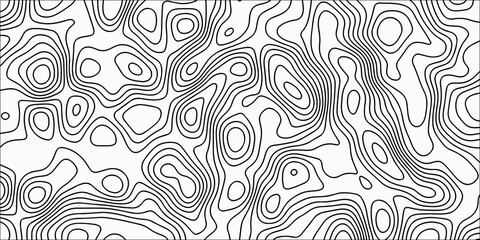 Topographic Map in Contour Line Light topographic topo contour map and Ocean topographic line map with curvy wave isolines vector