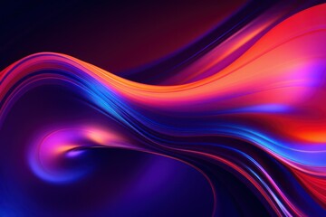 Vibrant abstract waves of blue and purple hues. Fluid background