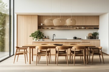 Wooden kitchen details in modern design
