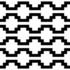 Figures ornament. Seamless pattern. Folk wallpaper. Curves backdrop. Embroidery background. Tribal motif. Ethnic ornate. Digital paper, textile print, web design, abstract illustration. Vector art.