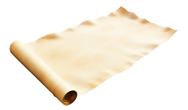 Old medieval paper sheet cut out