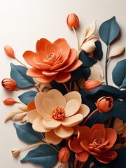 The Art of Minimal Floral Background Design, Generative Ai