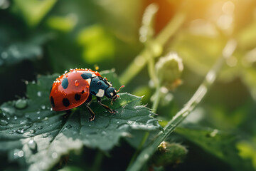 Close Up Photo of Ladybug on Leaf during Daytime