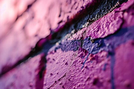Pink and Purple Wall with Paint Chips