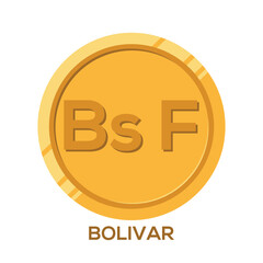 bolivar currency symbol - obrazy, fototapety, plakaty