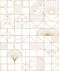 Art deco frame and patterned background. Vintage linear template for wedding invitations, leaflets and greeting cards.  © Marina Zlochin