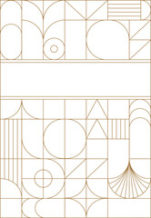 Art deco frame and patterned background. Vintage linear template for wedding invitations, leaflets and greeting cards. 