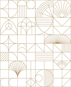 Art deco frame and patterned background. Vintage linear template for wedding invitations, leaflets and greeting cards. 