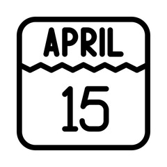 monthly calendar line icon