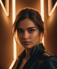 portrait of a woman with soft lights