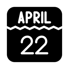 monthly calendar glyph icon