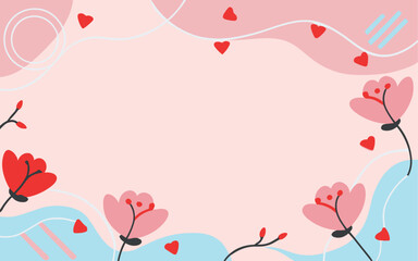 Valentine's day, women's day, spring abstract background poster with copy space. Good for postcards, email header, wallpaper, banner, events, covers, advertising, and more.