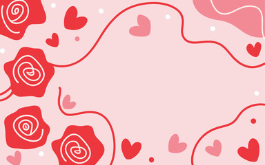 Valentine's day, women's day, spring abstract background poster with copy space. Good for postcards, email header, wallpaper, banner, events, covers, advertising, and more.
