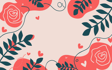 Valentine's day, women's day, spring abstract background poster with copy space. Good for postcards, email header, wallpaper, banner, events, covers, advertising, and more.