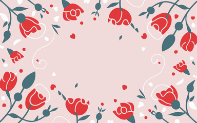 Valentine's day, women's day, spring abstract background poster with copy space. Good for postcards, email header, wallpaper, banner, events, covers, advertising, and more.