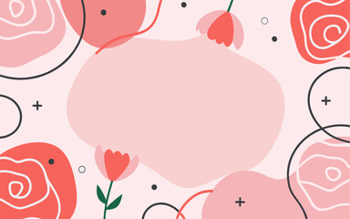Valentine's day, women's day, spring abstract background poster with copy space. Good for postcards, email header, wallpaper, banner, events, covers, advertising, and more.