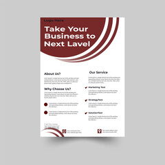 Business flyer template design, A4 vector Gametic shapes 