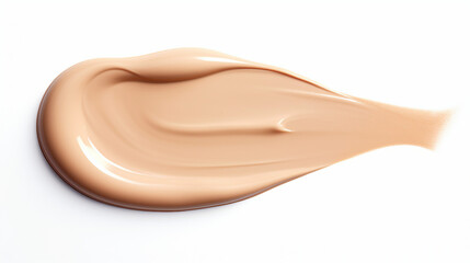 Elegant Makeup Composition: Isolated Liquid Foundation Smear in High-Resolution Beauty Close-Up Studio Shot