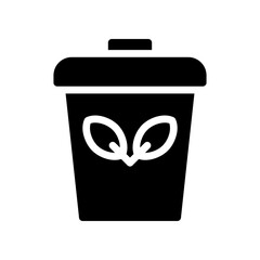 zero waste glyph icon