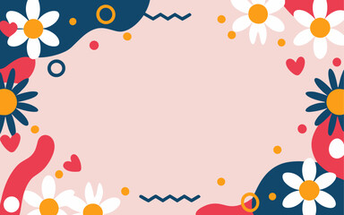 Naklejka premium Valentine's day, women's day, spring abstract background poster with copy space. Good for postcards, email header, wallpaper, banner, events, covers, advertising, and more.