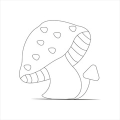 cute forest mushroom art design