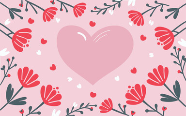 Valentine's day, women's day, spring abstract background poster with copy space. Good for postcards, email header, wallpaper, banner, events, covers, advertising, and more.