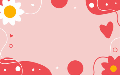 Valentine's day, women's day, spring abstract background poster with copy space. Good for postcards, email header, wallpaper, banner, events, covers, advertising, and more.