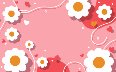 Valentine's day, women's day, spring abstract background poster with copy space. Good for postcards, email header, wallpaper, banner, events, covers, advertising, and more.