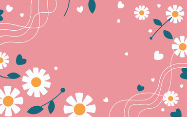 Valentine's day, women's day, spring abstract background poster with copy space. Good for postcards, email header, wallpaper, banner, events, covers, advertising, and more.