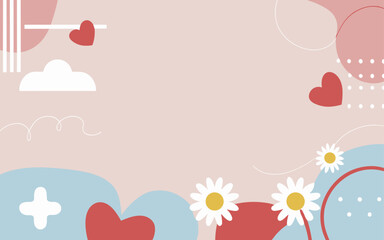 Valentine's day, women's day, spring abstract background poster with copy space. Good for postcards, email header, wallpaper, banner, events, covers, advertising, and more.