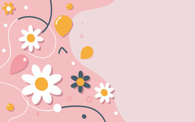 Valentine's day, women's day, spring abstract background poster with copy space. Good for postcards, email header, wallpaper, banner, events, covers, advertising, and more.