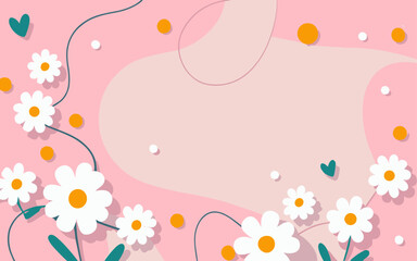 Valentine's day, women's day, spring abstract background poster with copy space. Good for postcards, email header, wallpaper, banner, events, covers, advertising, and more.