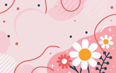 Valentine's day, women's day, spring abstract background poster with copy space. Good for postcards, email header, wallpaper, banner, events, covers, advertising, and more.