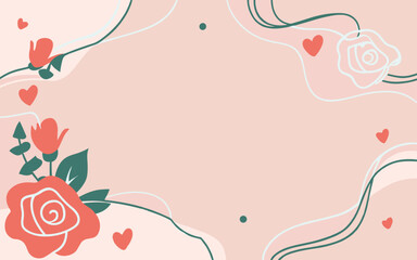 Valentine's day, women's day, spring abstract background poster with copy space. Good for postcards, email header, wallpaper, banner, events, covers, advertising, and more.