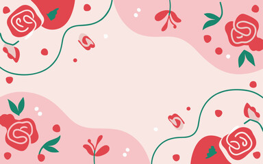 Valentine's day, women's day, spring abstract background poster with copy space. Good for postcards, email header, wallpaper, banner, events, covers, advertising, and more.