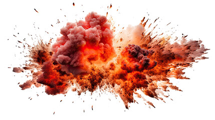 Explosions. Isolated on transparent background