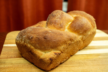 Loaf of Braided White Bread