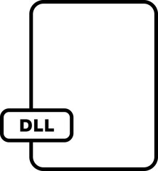 dll File icon outline style.