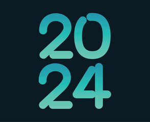 2024 Happy New Year Abstract Graphic Design Vector Logo Symbol Illustration