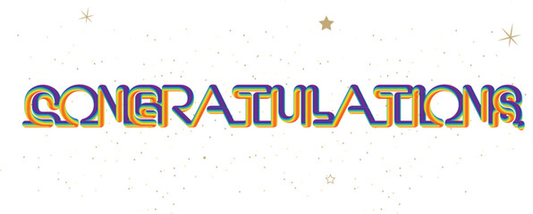 Obraz premium Congratulations - Typography, Lettering, Handwritten, vector for greeting
