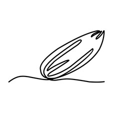 vegetable continuous line art