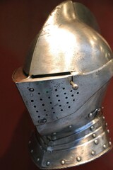 Medieval armor of helmet and cuirass