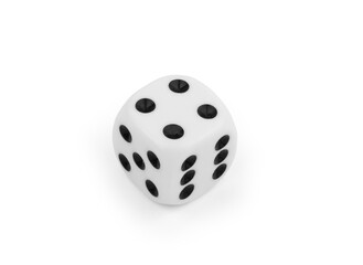 Rotating dice in white on white