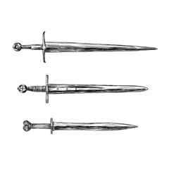 three linearts medieval sword