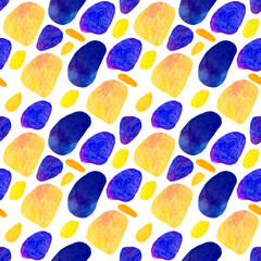 seamless pattern with abstract multicolored watercolor spots