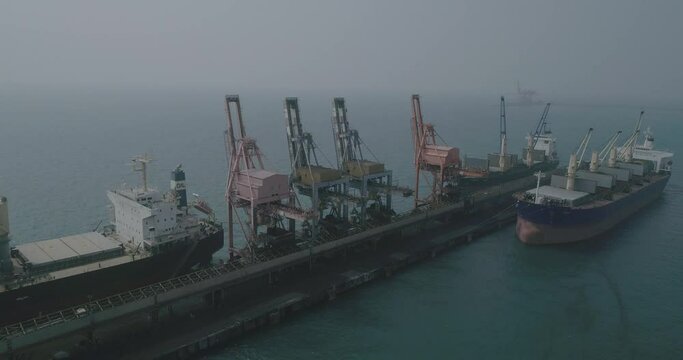 Port and Harbour Aerial Drone View